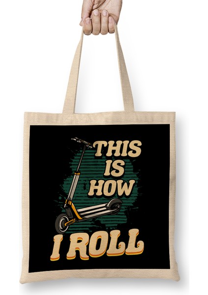 Cute & Funny This Is How I Roll Rolling Pin Baker Pun Bez Çanta Uzun Saplı