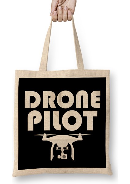 Cute Drone Pilot Funny Drone Lovers Bez Çanta Uzun Saplı