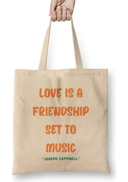 Friendship Quotes Day Ideas Love Gift Joseph Campbell Bez Çanta Uzun Saplı