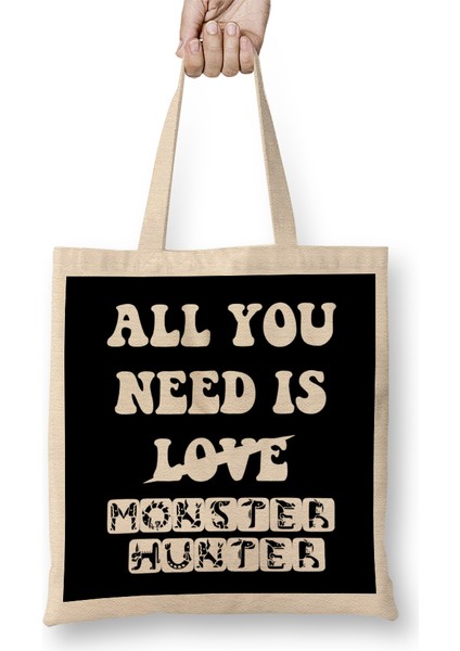 All You Need Is Monster Hunter Bez Çanta Uzun Saplı