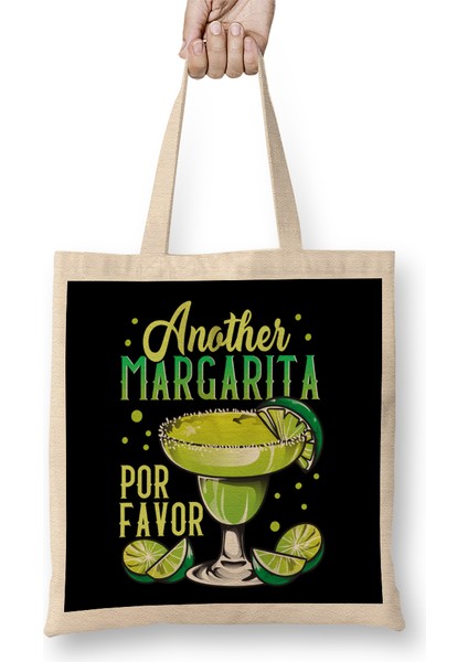 Funny Another Margarita Por Favor Drinking Pun Bez Çanta Uzun Saplı