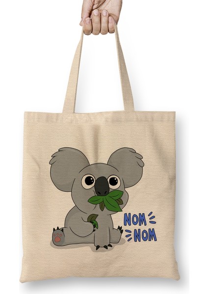 Nom Nom We Bare Bears Bez Çanta Uzun Saplı