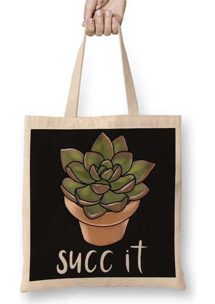 Succulent Bez Çanta Uzun Saplı