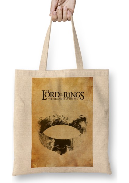 Yüzüklerin Efendisi 07 Bez Çanta Uzun Saplı