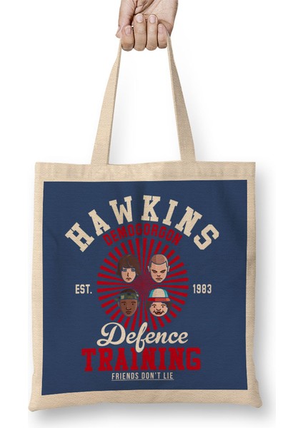 Stranger Things Hawkins Demogorgon Defence Bez Çanta Uzun Saplı