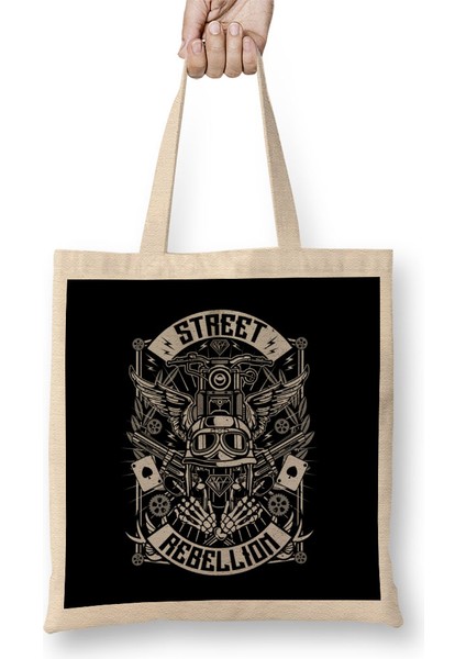 Street Rebellion Mural Bez Çanta Uzun Saplı