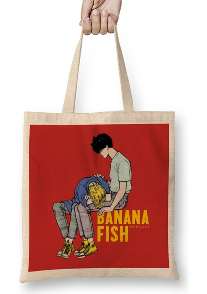 Banana Fish Retro Bez Çanta Uzun Saplı
