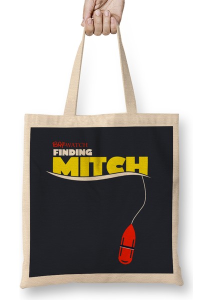 Baywatch Finding Mitch Nemo Dory Logo Bez Çanta Uzun Saplı