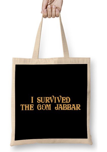 Dune I Survived The Gom Jabbar Bez Çanta Uzun Saplı