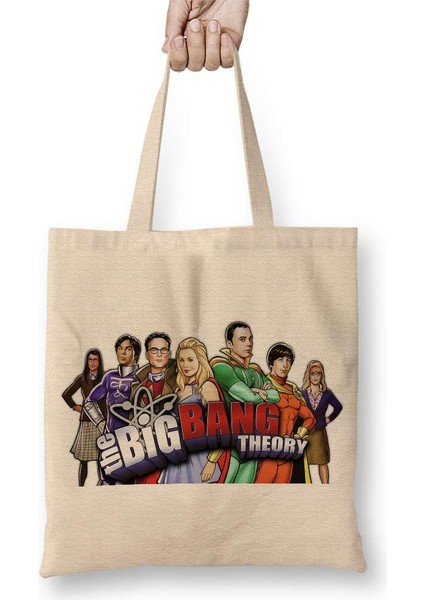 The Big Bang Theory Illüstrasyon Bez Çanta Uzun Saplı