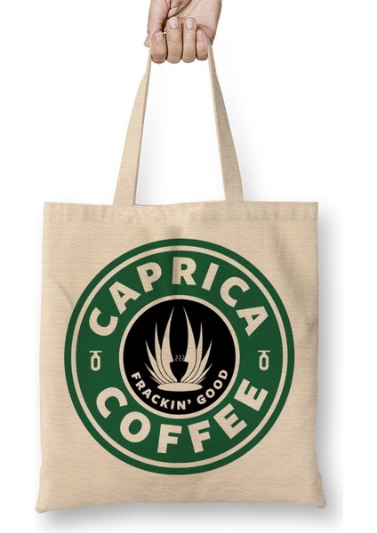 Caprica Coffee Frackin Good Battlestar Galactica Starbucks Bez Çanta Uzun Saplı