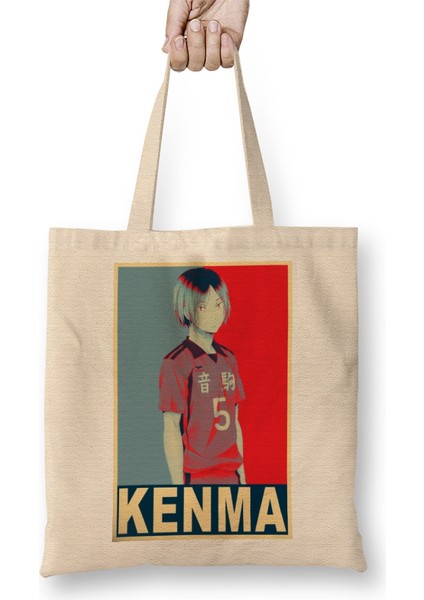 Kenma Kozume Bez Çanta Uzun Saplı