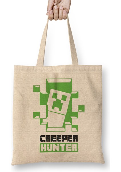 Creeper Hunter Gaming Minecraft Bez Çanta Uzun Saplı