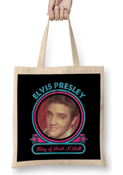 Elvis Presley King Of Rock N Rol Bez Çanta Uzun Saplı