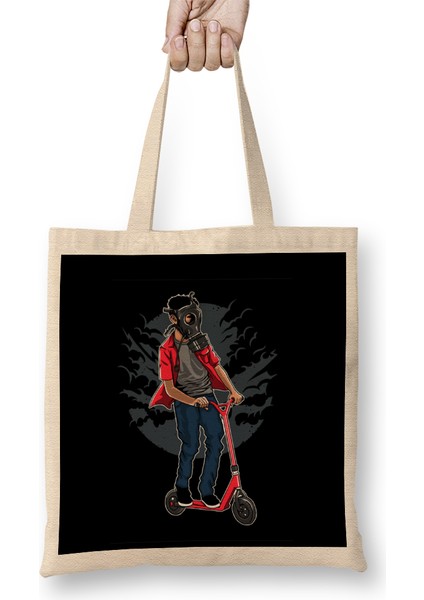 Gas Mask Scooter Rider Bez Çanta Uzun Saplı