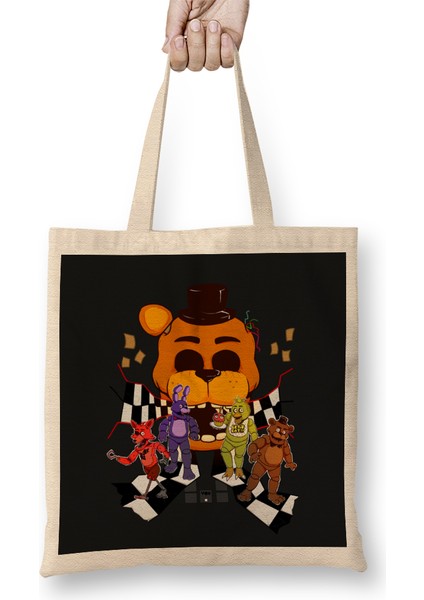 First Night Neon Fnaf Bez Çanta Uzun Saplı