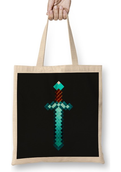 Minecraft Design Bez Çanta Uzun Saplı