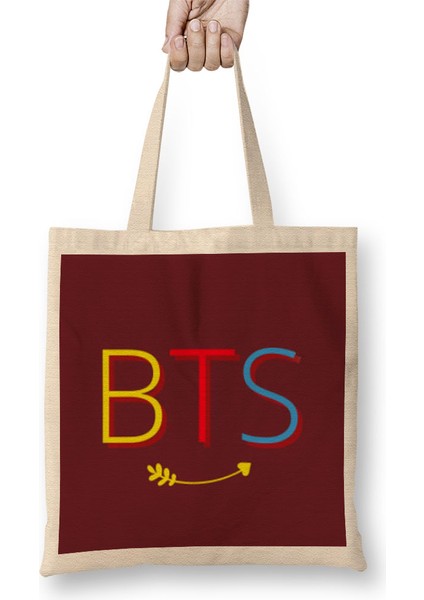 Bts Army Gift Logıo Merch Flowers Kpop Bez Çanta Uzun Saplı