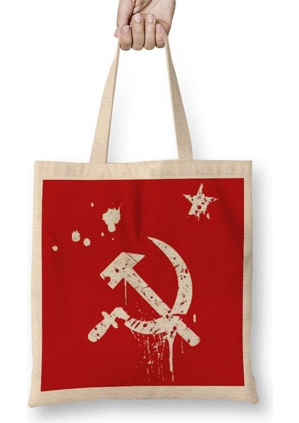 Revolution Orak Çekiç Bez Çanta Uzun Saplı