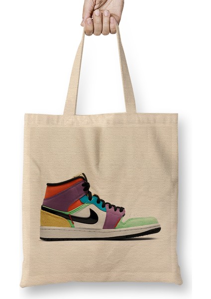 Jordan 1 Mid Se Multicolor Bez Çanta Uzun Saplı