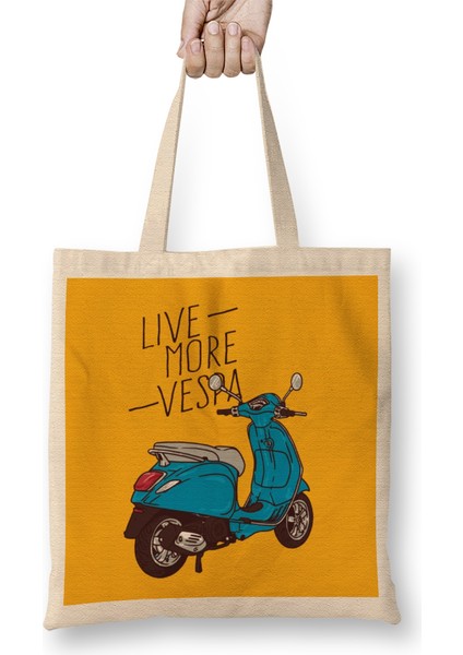 Live More Vespa Bez Çanta Uzun Saplı