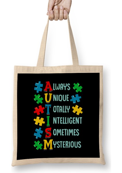 Cute Always Unique Totally Intelligent Mysterious Bez Çanta Uzun Saplı