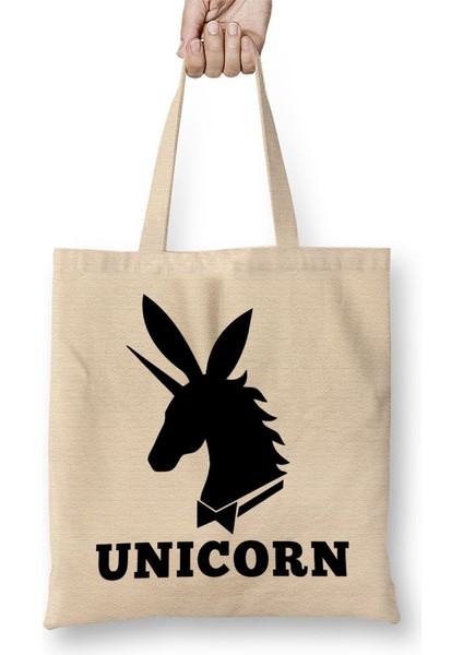 Unicorn Playboy Logo Mix Bez Çanta Uzun Saplı