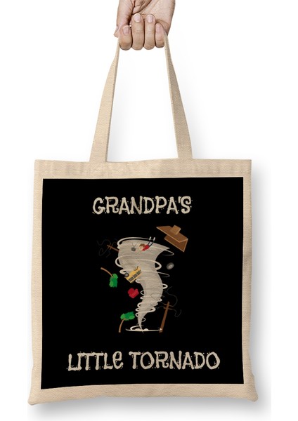 Cute Grandpa S Little Tornado Kids Bez Çanta Uzun Saplı