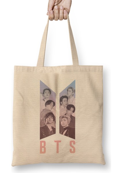 Bts Logo 01 Bez Çanta Uzun Saplı