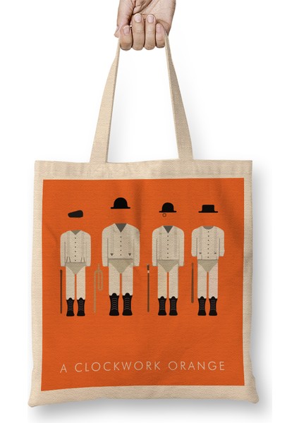A Clockwork Orange Droog Outfit Movie Silhouette Bez Çanta Uzun Saplı