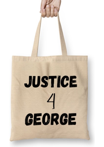 Justice For George Floyd Black Lives Matter 2021 Bez Çanta Uzun Saplı