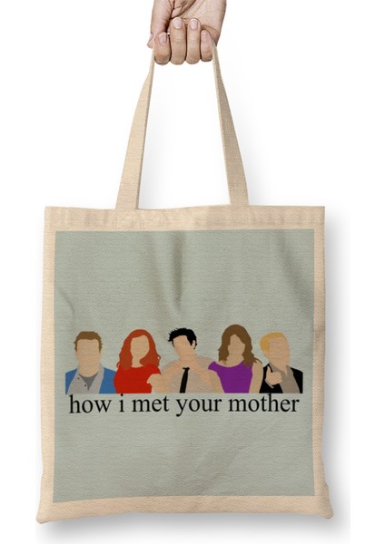 How I Met Your Mother Hımym Minimalist Print With Text Bez Çanta Uzun Saplı