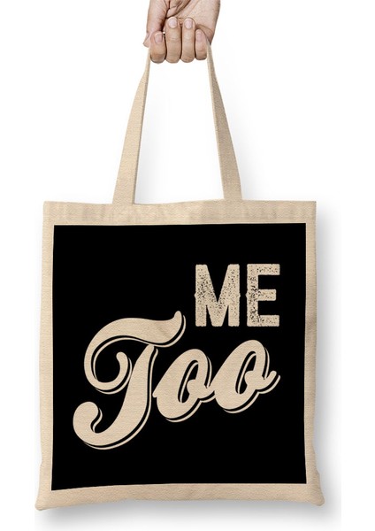 Me Too Bold Caligraphy Bez Çanta Uzun Saplı