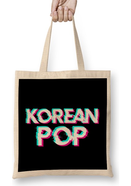 Korean Pop Merchandise K-Pop Bez Çanta Uzun Saplı