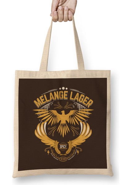 Dune Melange Lager Eagle Logo Bez Çanta Uzun Saplı
