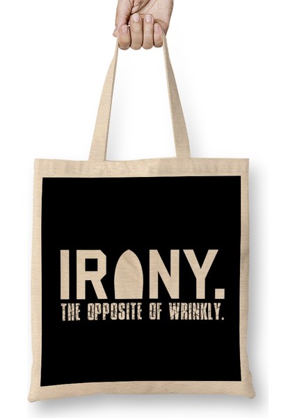 Ipa Lot When I Drink Funny Beer Pun Distressed Bez Çanta Uzun Saplı