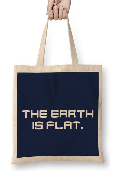 The Earth Is Flat Bez Çanta Uzun Saplı