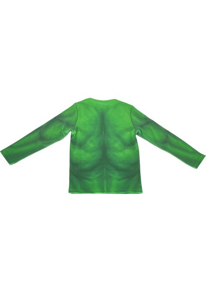 Erkek Çocuk Maskeli 3D Kas Görünümlü Baskılı Hulk Kostümü fırsatları