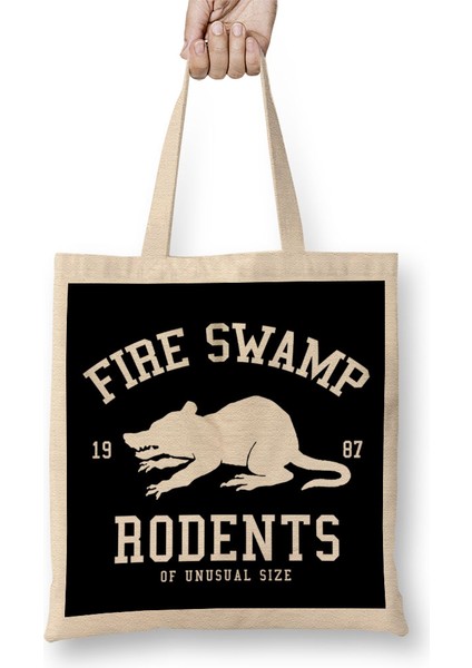 Princess Bride Fire Swamp Rodents Bez Çanta Uzun Saplı