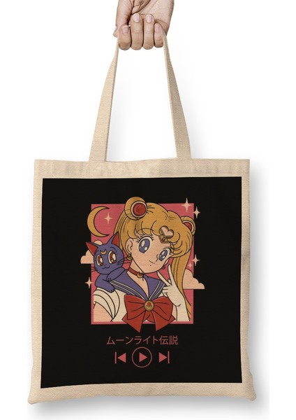 Sailor Moon Senshi Bez Çanta Uzun Saplı