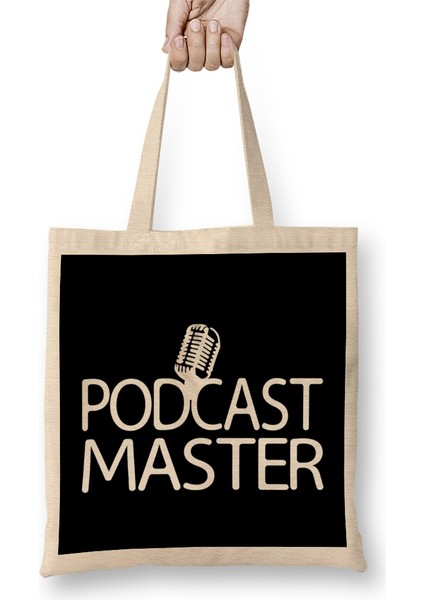 Podcast Master Podcasting Creator & Host Bez Çanta Uzun Saplı