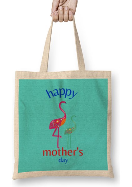 Happy Mothers Day 2021 Bez Çanta Uzun Saplı