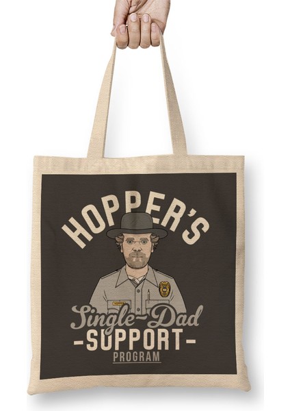 Stranger Things Hoppers Single Dad Support Network Bez Çanta Uzun Saplı