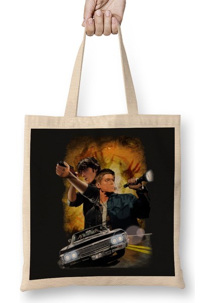 Supernatural Team Free Will Bez Çanta Uzun Saplı