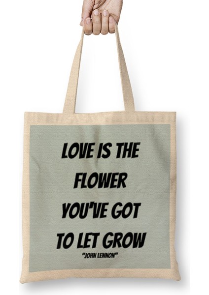 John Lennon Quotes Bez Çanta Uzun Saplı