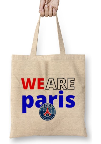 We Are Parıs Leo Messi Hakımı Ramos Psg Bez Çanta Uzun Saplı