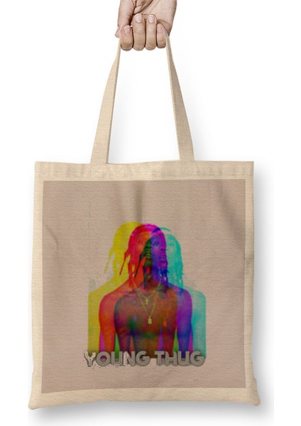 Young Thug Drawing Art Logo Bez Çanta Uzun Saplı