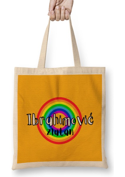 Zlatan Ibrahimović-Retro Rainbow Style Bez Çanta Uzun Saplı