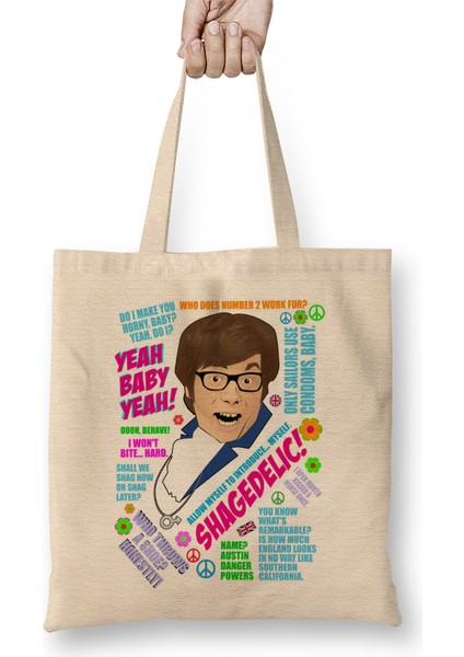 Austin Powers Quotes Bez Çanta Uzun Saplı
