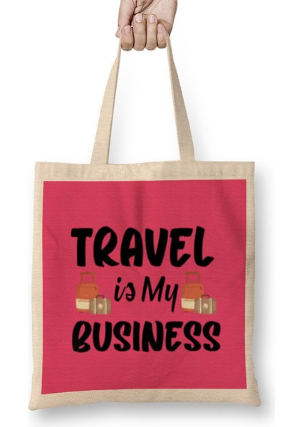 Funny Travel Gift Design Lover-Trippin Wanderlust Journey Adventurer Vacation Bez Çanta Uzun Saplı